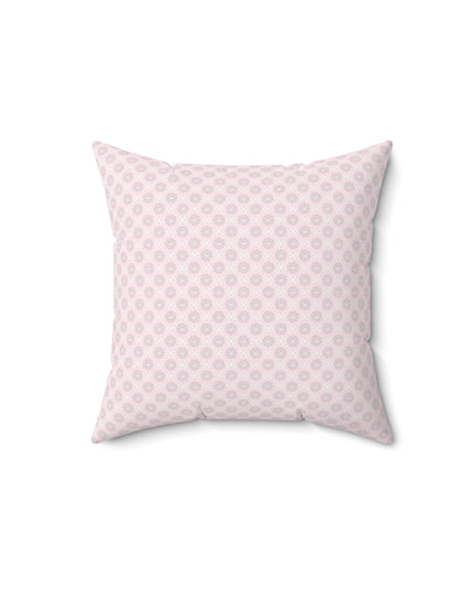 Pink Mornings Star-crossed Bodies Faux Suede Square Pillow, 14" x 14"