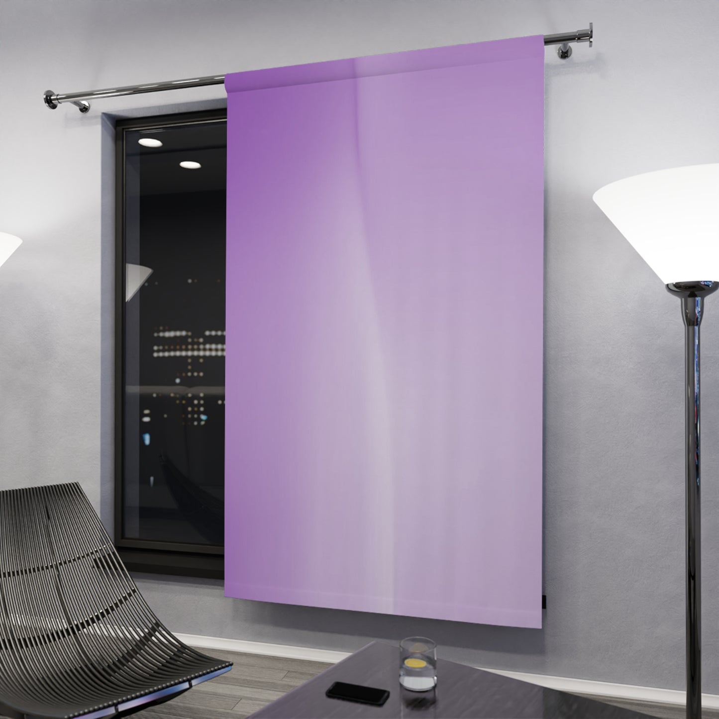 Soft Lavender Fade Window Curtain, 50" x  84", blackout