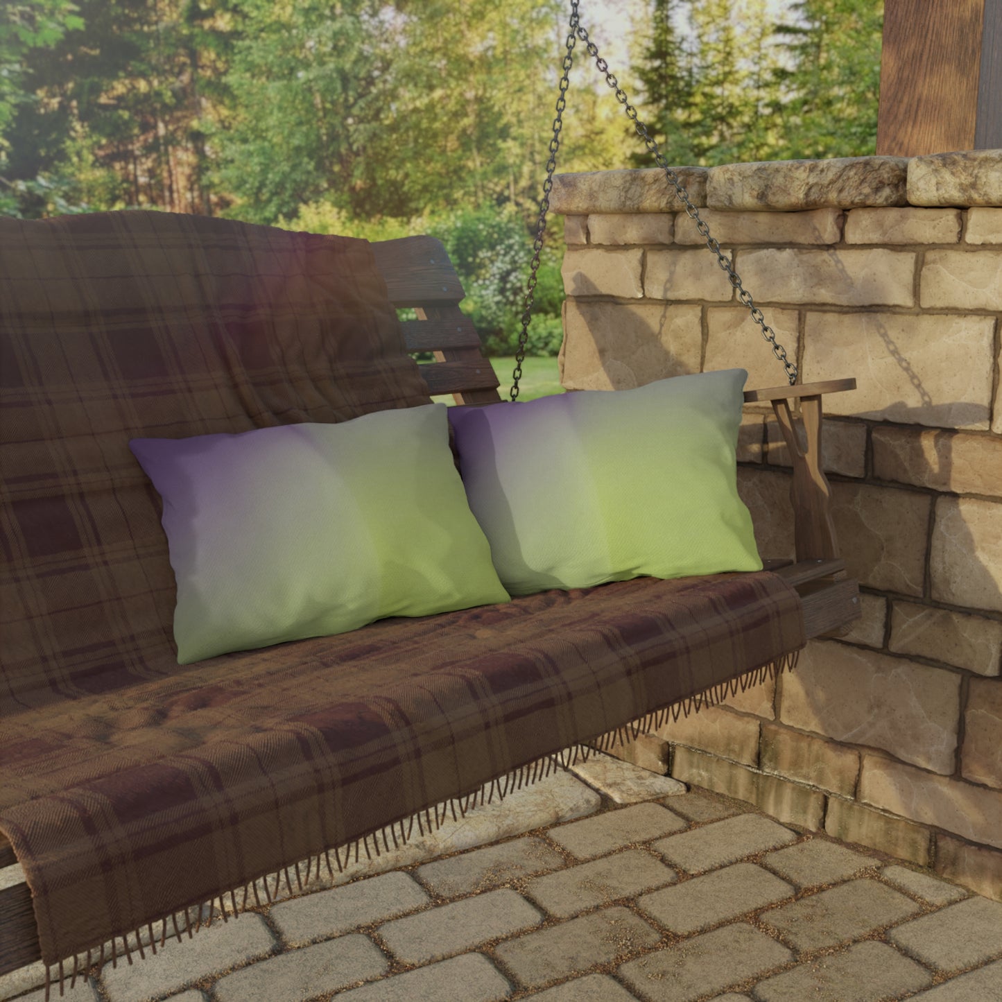 Purple Golden Fade 20" x 14" Outdoor Pillow