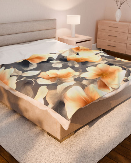 Soft Blossom Floral Bunch Velveteen Plush Blanket, 60" x 80"