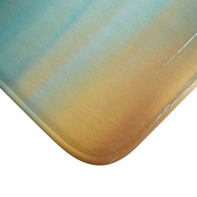 Blue Sea Red Orange Fog 24" x 17" Bath Mat