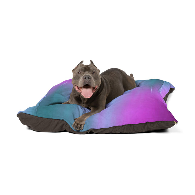 Dark Blue Green Sea Purple Fog 50" × 40" Pet Bed