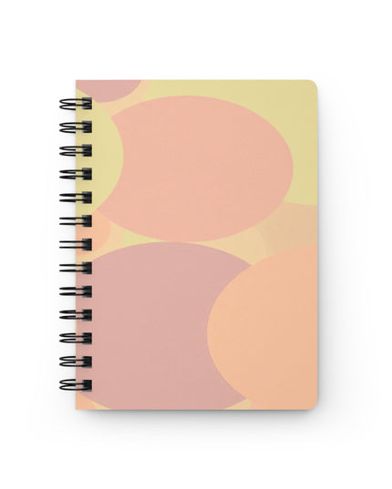 Pastel Hot Peach Patches Spiral Bound Journal, 5" x 7" 150 pages