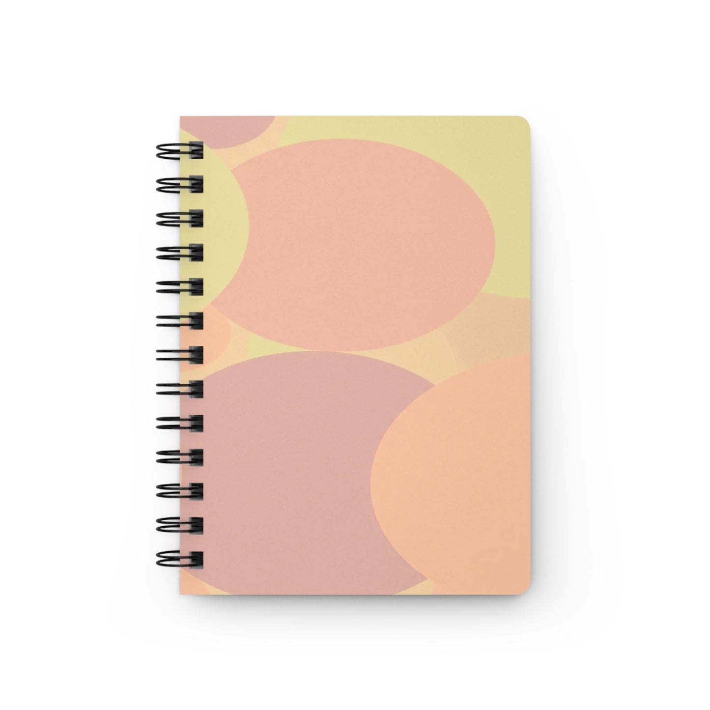 Pastel Hot Peach Patches Spiral Bound Journal, 5" x 7" 150 pages