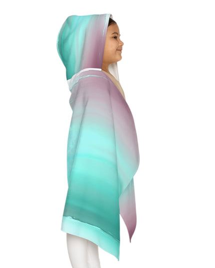 Green Sea Lavender Fog Youth Hooded Towel, 24" x 48"