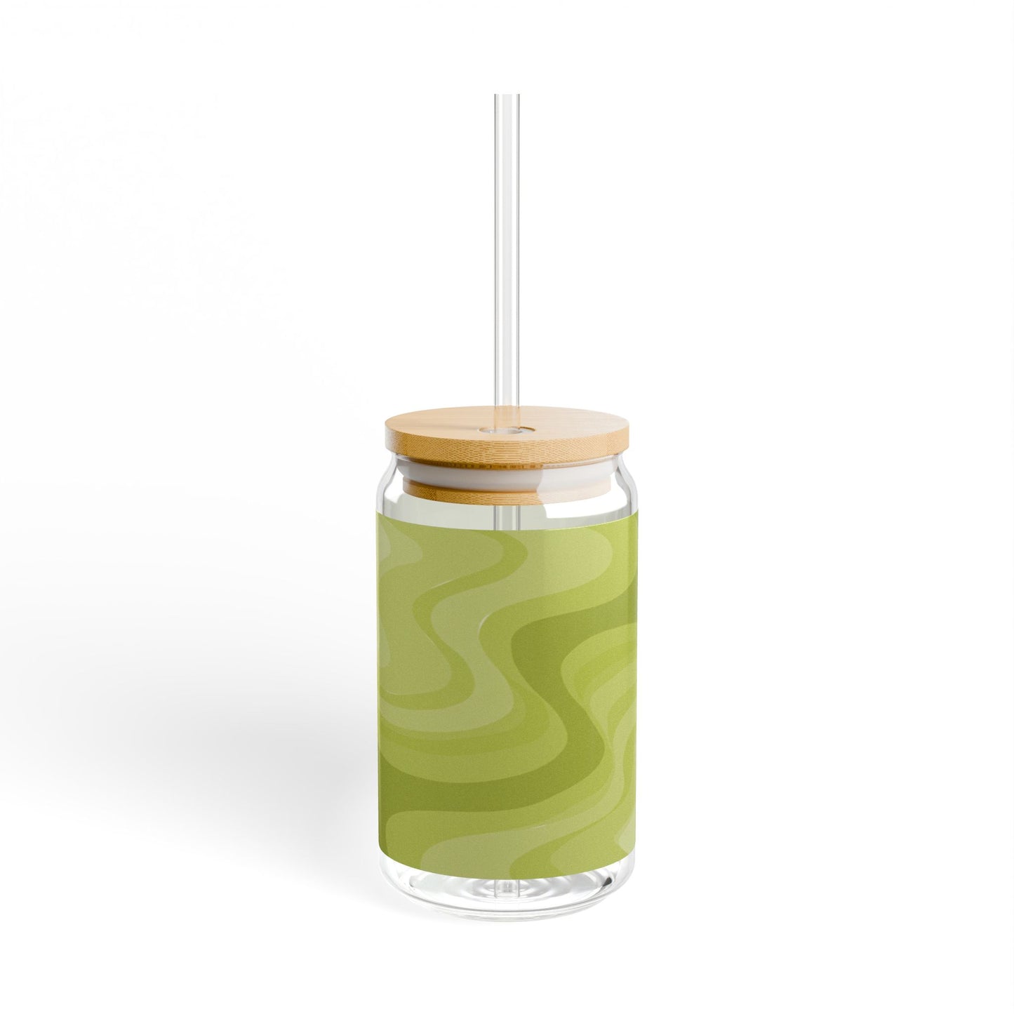 Lemon Wavey Sipper Glass, 16oz