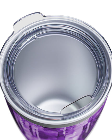 Striped Powder Lavender Ringneck Tumbler, 20oz in white