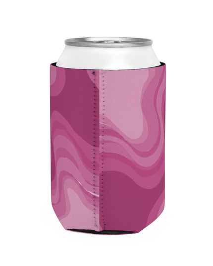 Pinky Mauve Wavey 12 oz Can Cooler Sleeve