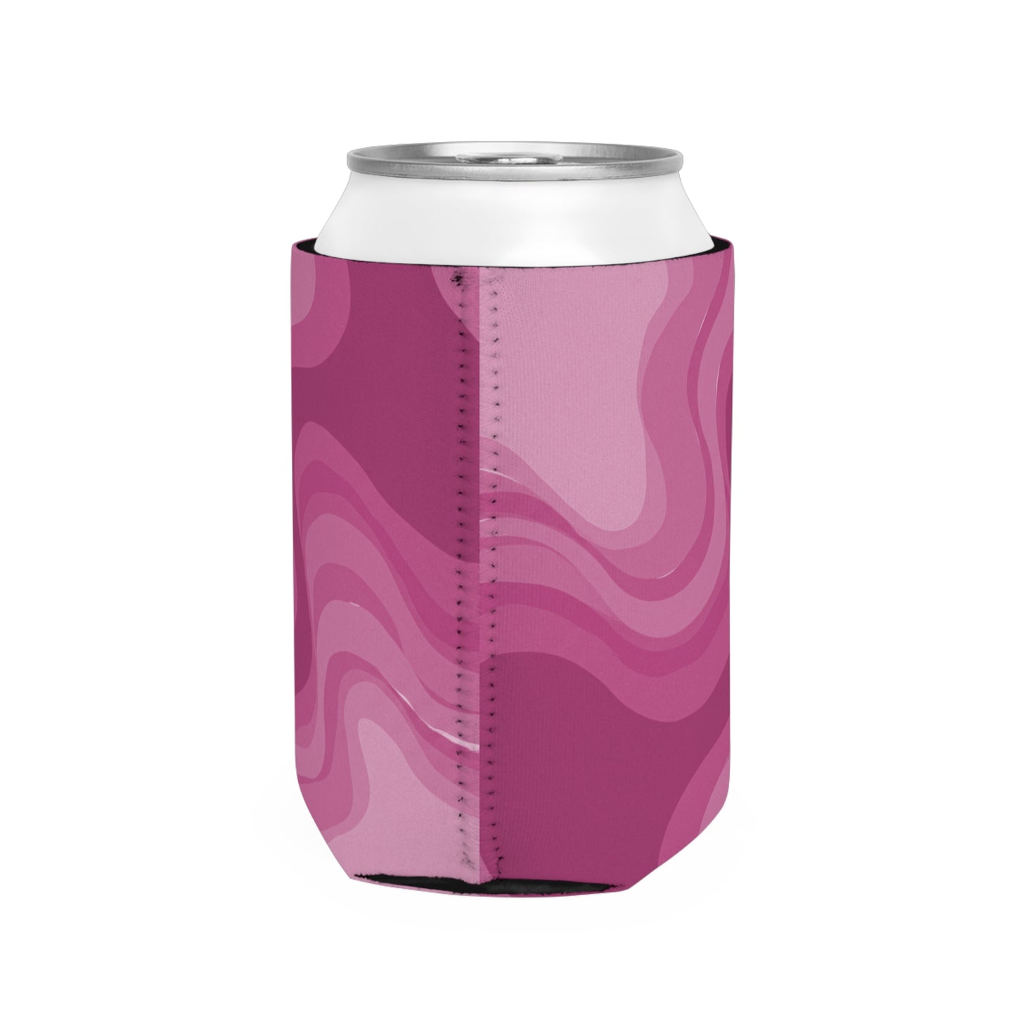 Pinky Mauve Wavey 12 oz Can Cooler Sleeve