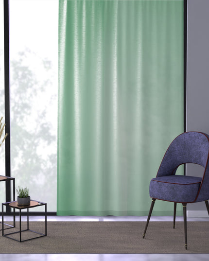 Mint Fade Sheer Window Curtain, 50" x 84", partially transparent