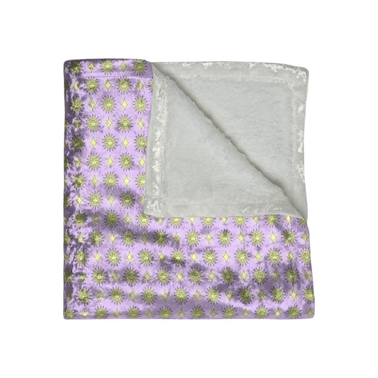 Magenta Star-crossed Bodies Crushed Velvet Blanket, 50" x 60"