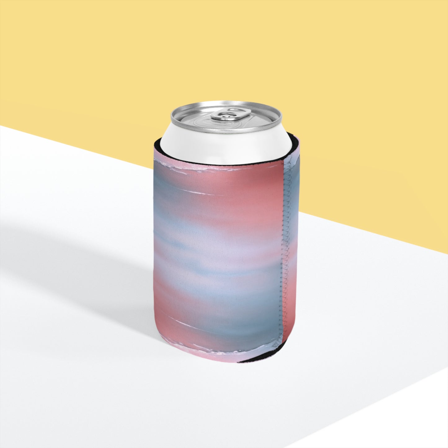 Gray Sea Pink Fog 12 oz Can Cooler Sleeve
