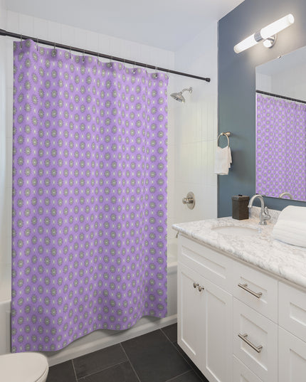 Lavender Star-crossed Bodies Shower Curtain, 71" x 74"