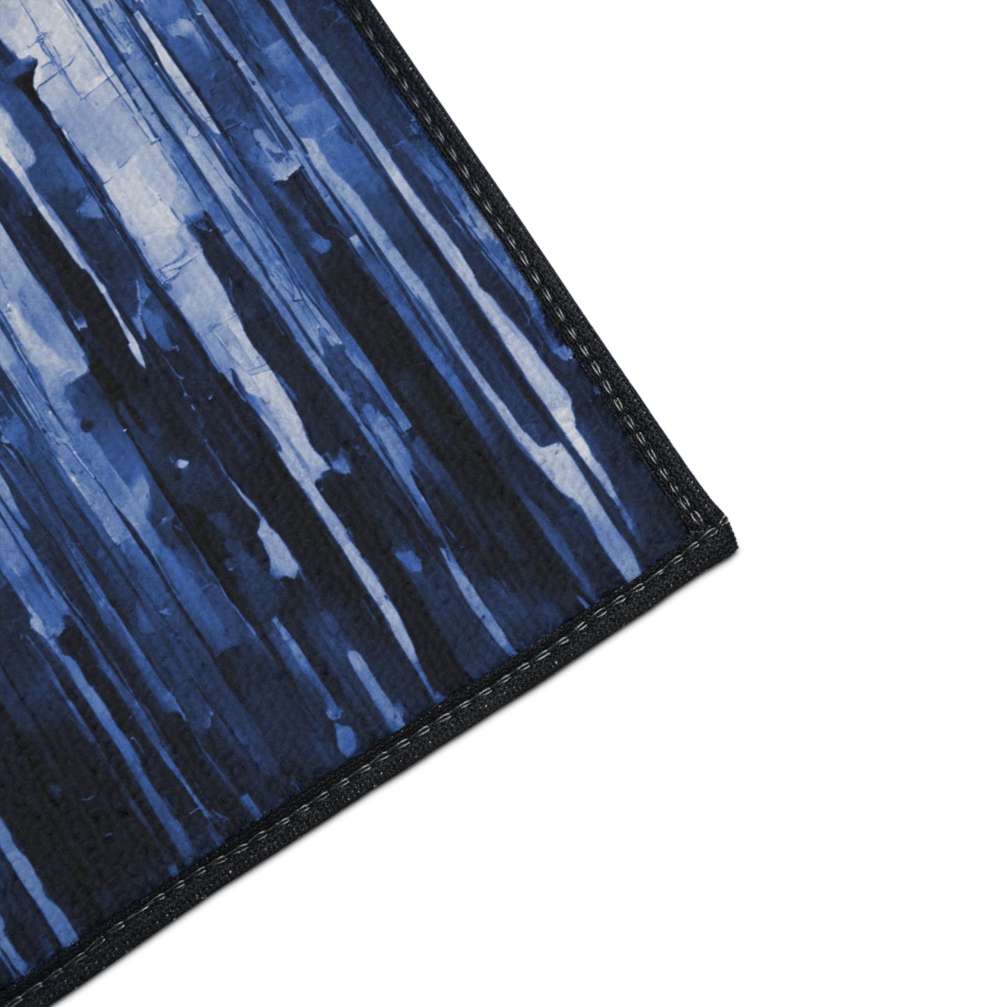 Striped Deep Blue 24" x 36" Heavy Duty Floor Mat