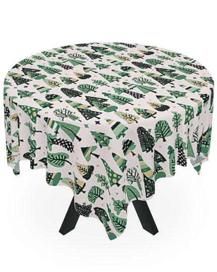 Mini Vintage Green Trees Tablecloth, 55" x 55"