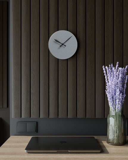 Desaturated Star-crossed Bodies Acrylic Round Wall Clock, 8" x 8"