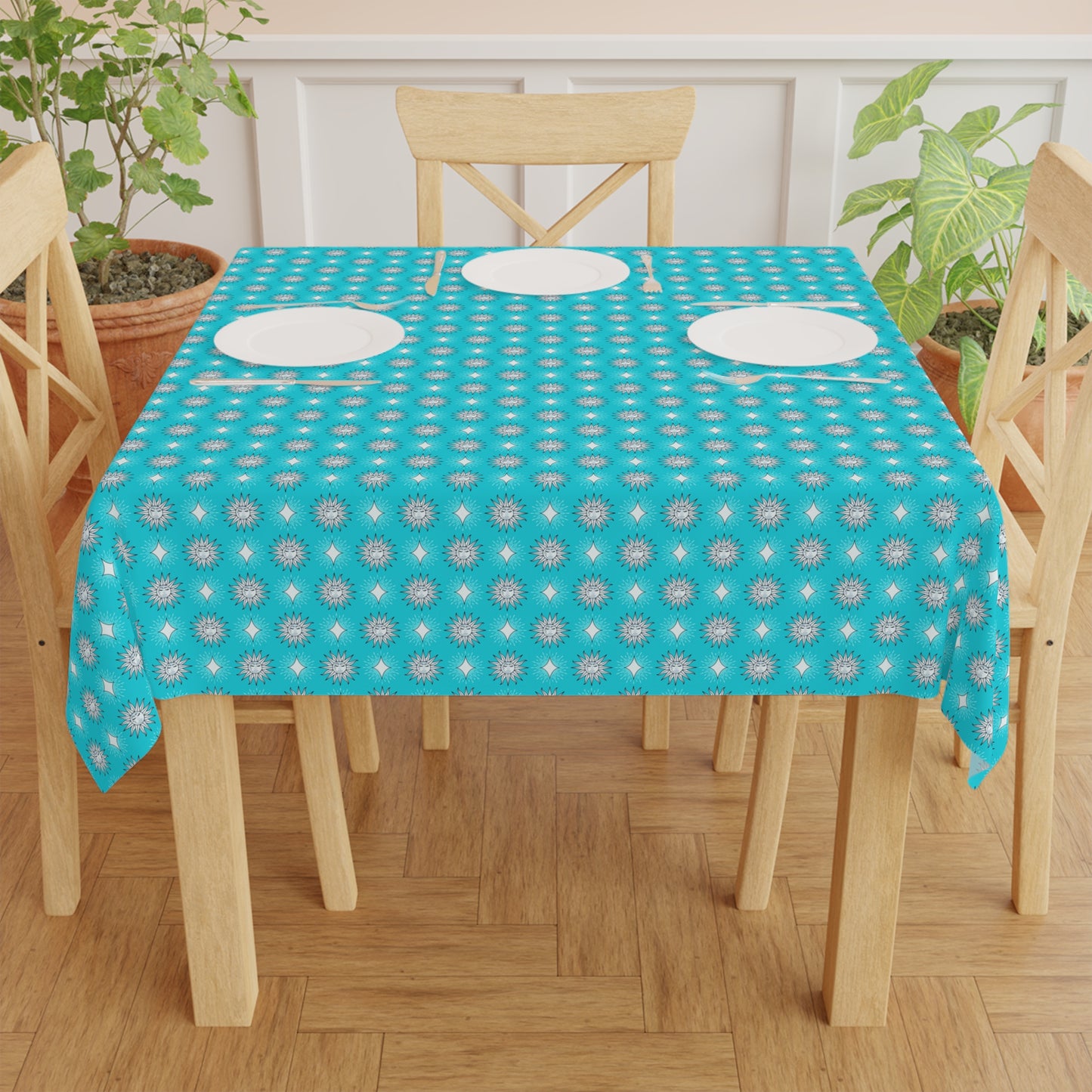 Tif Green Star-crossed Bodies Tablecloth, 55" x 55"
