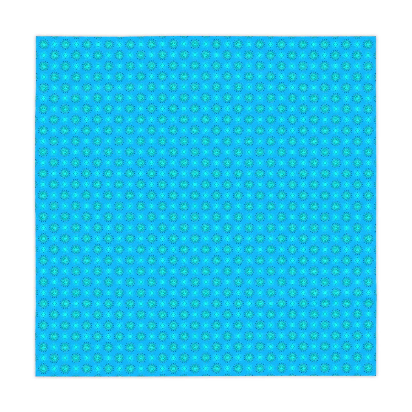 Light Blue Star-crossed Bodies Tablecloth, 55" x 55"