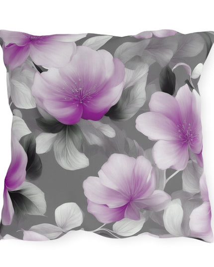 Purple Blossom Floral Bunch 20" x 20" Outdoor Pillow