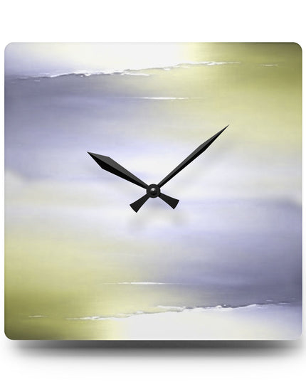 Lavender Sea Golden Fog Acrylic Wall Clock, Round or Square, 10.75" x 10.75"