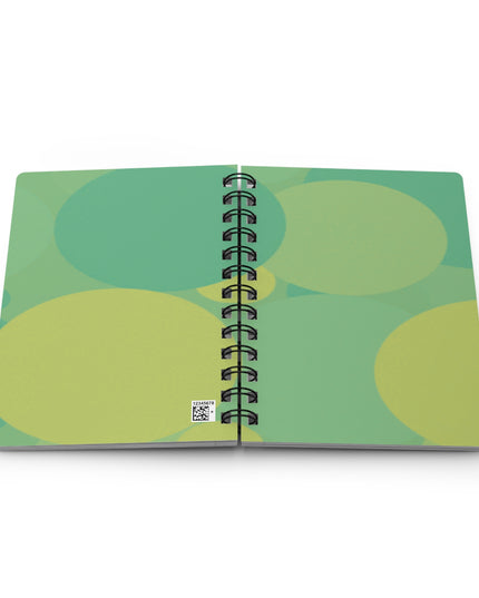 Pastel Green Patches Spiral Bound Journal, 5" x 7" 150 pages