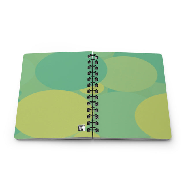 Pastel Green Patches Spiral Bound Journal, 5" x 7" 150 pages