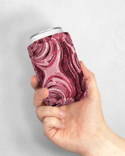 Uzi Spiral Ruby 12 oz Can Cooler Sleeve