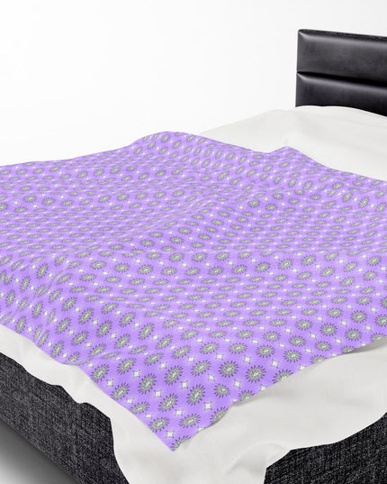 Lavender Star-crossed Bodies Velveteen Plush Blanket, 60" x 80"