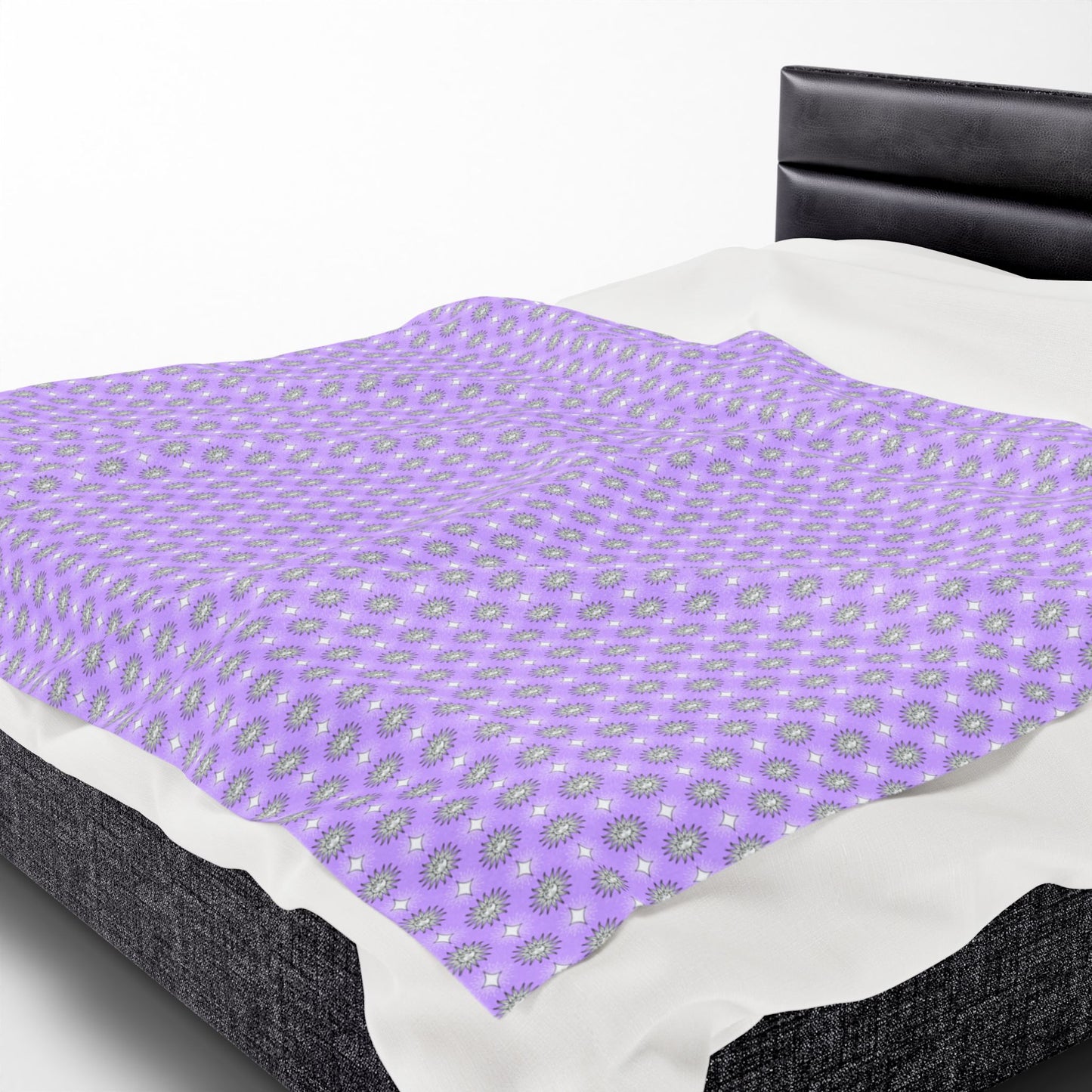 Lavender Star-crossed Bodies Velveteen Plush Blanket, 60" x 80"
