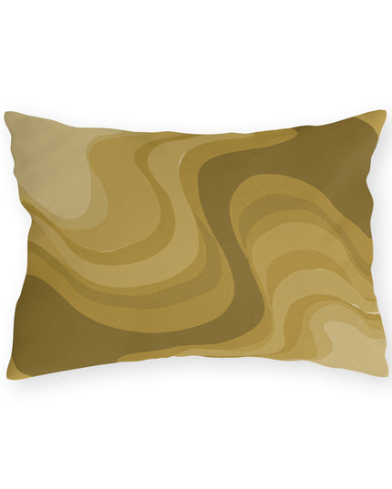 Brown Wavey 20" x 14" Outdoor Pillow