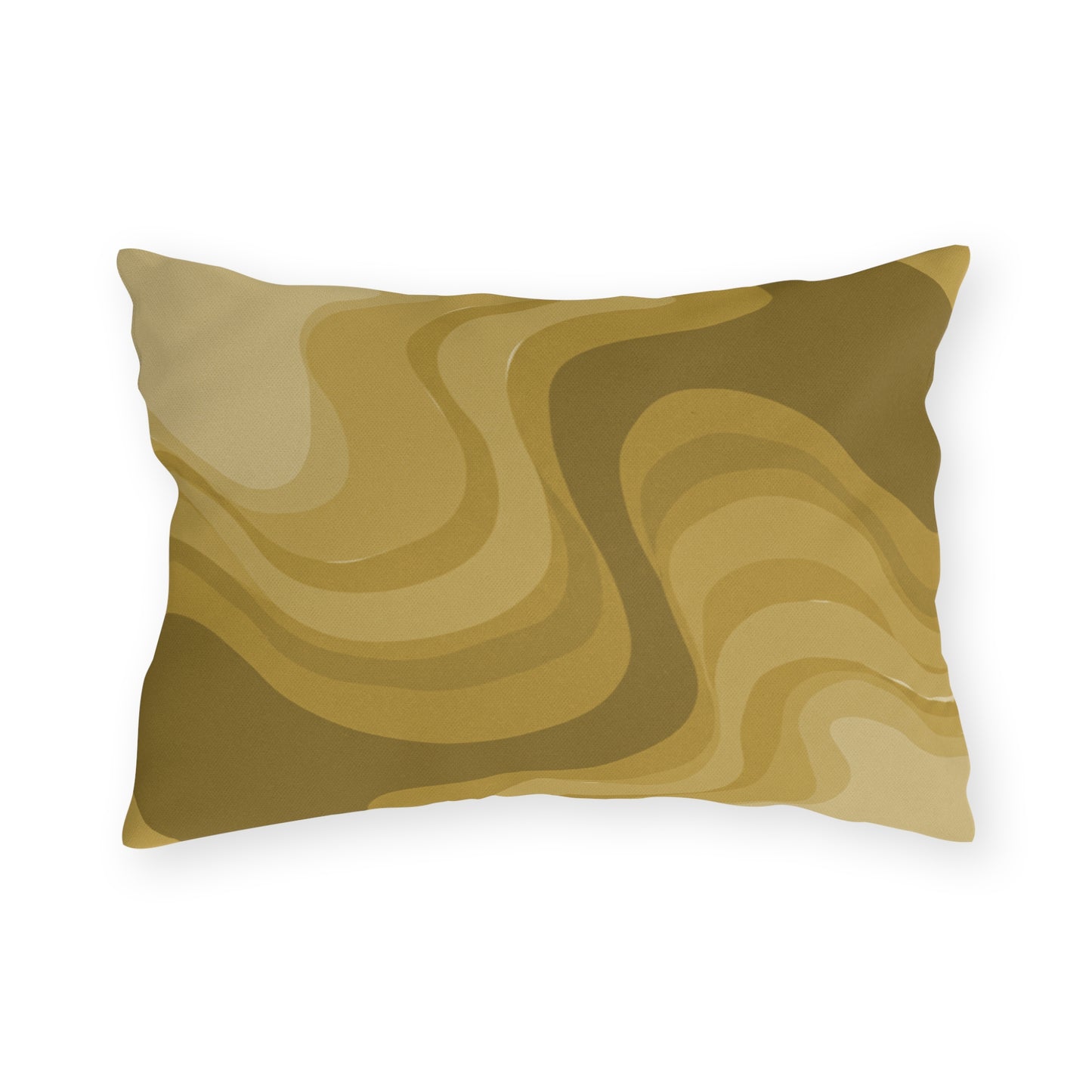 Brown Wavey 20" x 14" Outdoor Pillow