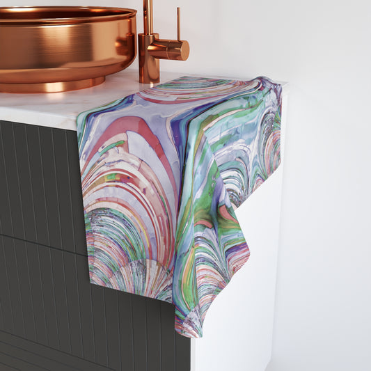 Uzi Spiral Pastels Hand Towel, 16" x 28"