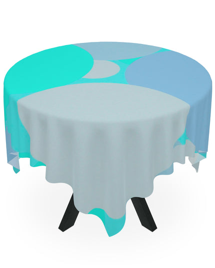 Pastel Tan and Tif Patches Tablecloth, 55" x 55"