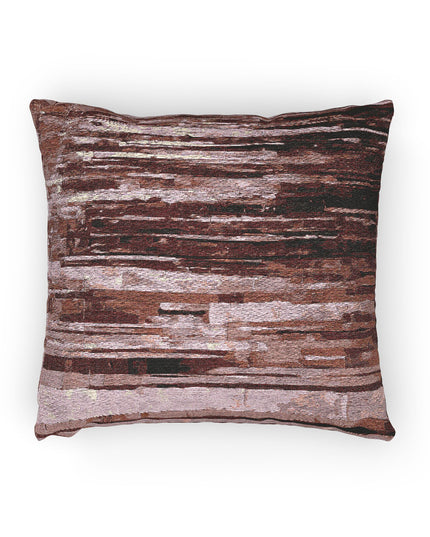 Striped Ruby Woven Pillow, 17" x 18"