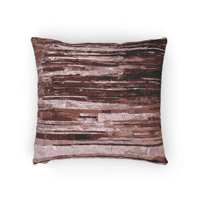 Striped Ruby Woven Pillow, 17" x 18"