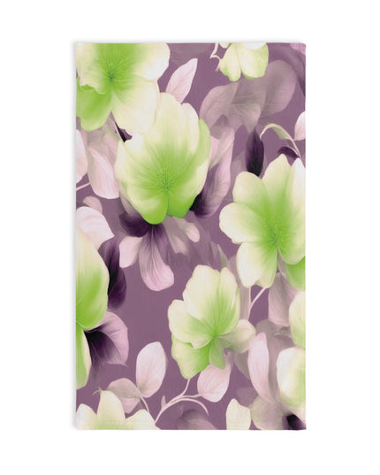 Lime Lavender Floral Bunch Hand Towel, 16" x 28"