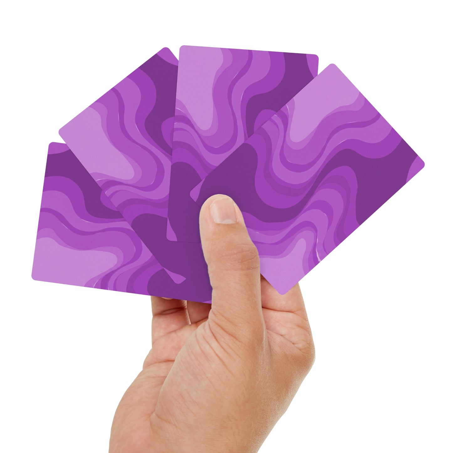 Wavey Purple Wavey Poker Cards