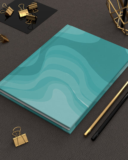 Tif Green Wavey 5.75" x 8" Hardcover Journal Matte with 150 lined pages
