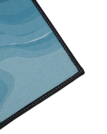 Sky Blue Wavey 24" x 36" Heavy Duty Floor Mat