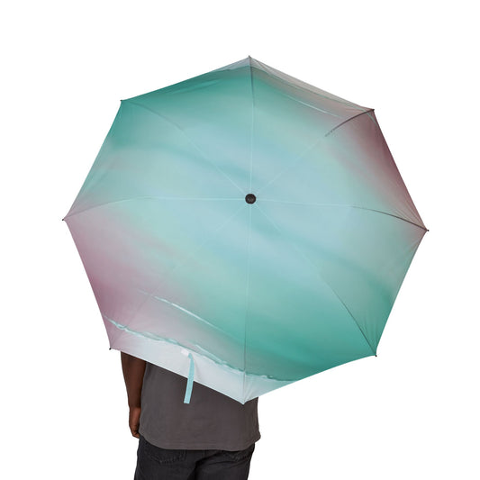 Green Sea Lavender Fog Foldable Umbrella - Compact & Chic