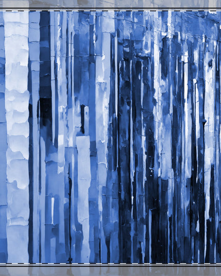 Striped Deep Blue 10" x 10" Cotton Twill Napkin