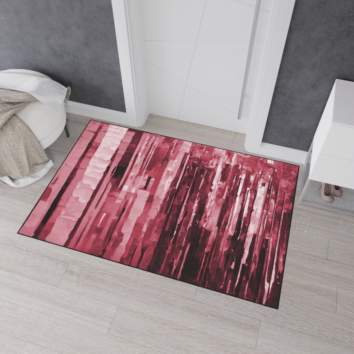 Striped Ruby 48" x 72" Heavy Duty Floor Mat