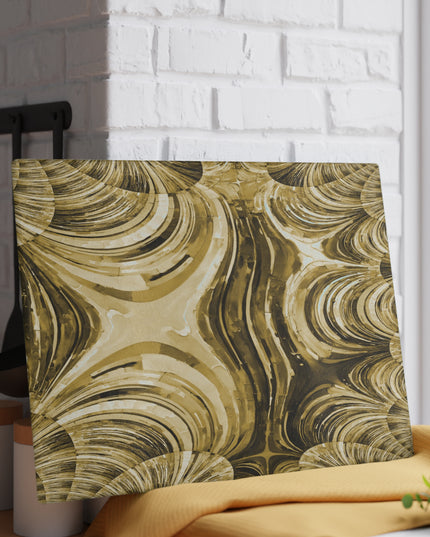Uzi Spiral Light Brown 11" x 15" Glass Cutting Board
