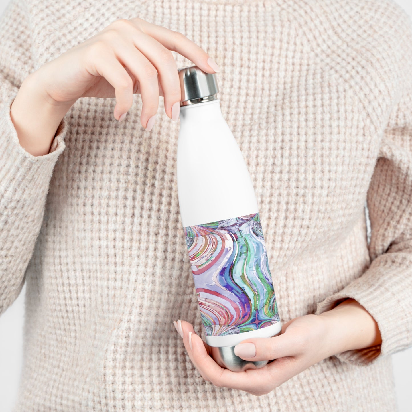 Uzi Spiral Pastels 20oz Insulated Water Bottle