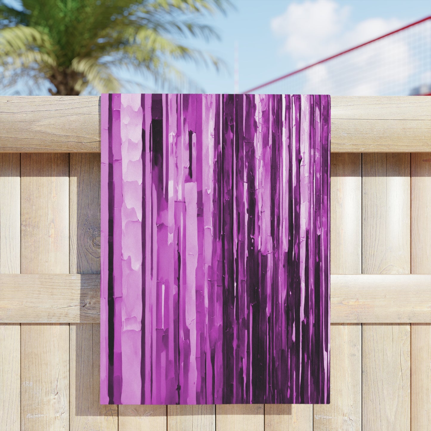 Striped Soft Lavender Pastel Beach Towel, 24" x 44"