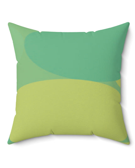 Pastel Green Patches 20" x 20" Faux Suede Square Pillow