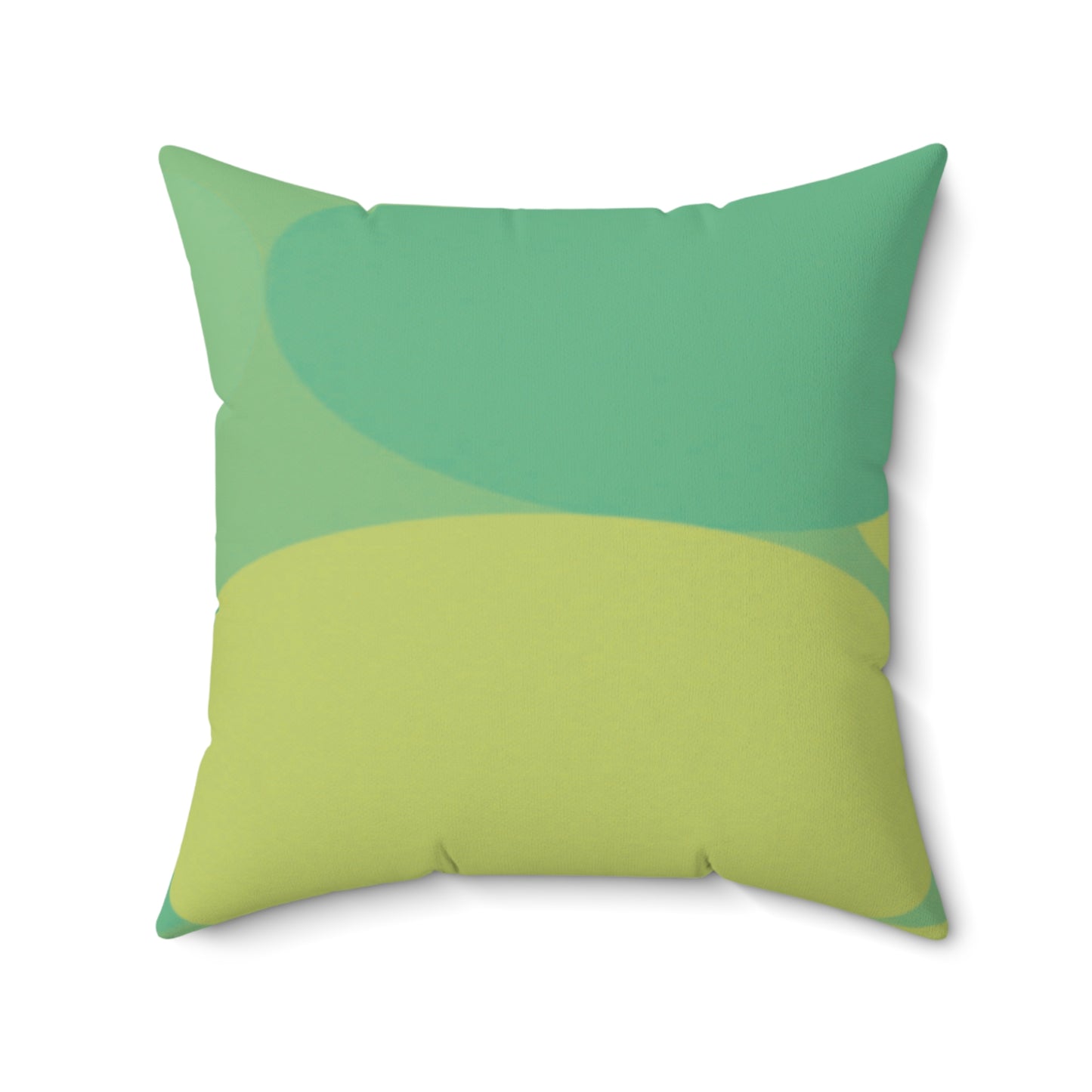 Pastel Green Patches 20" x 20" Faux Suede Square Pillow