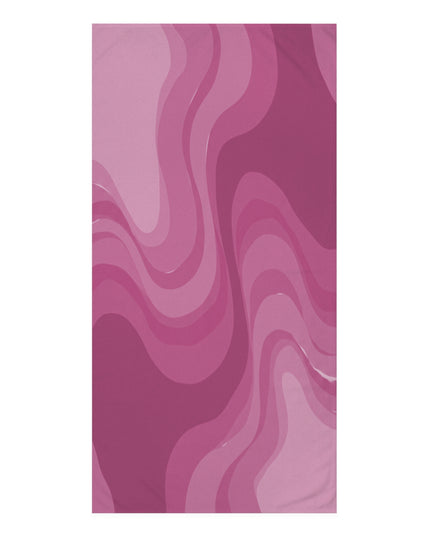 Pinky Mauve Wavey 30" x 60" Mink-Cotton Towel (50% polyester, 50% cotton)
