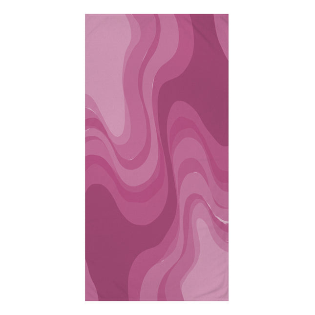 Pinky Mauve Wavey 30" x 60" Mink-Cotton Towel (50% polyester, 50% cotton)