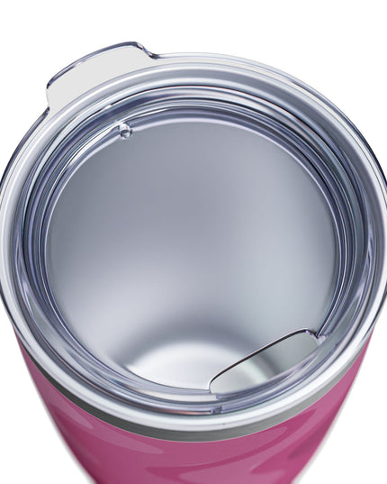 Pinky Mauve Wavey Ringneck Tumbler, 20oz in white